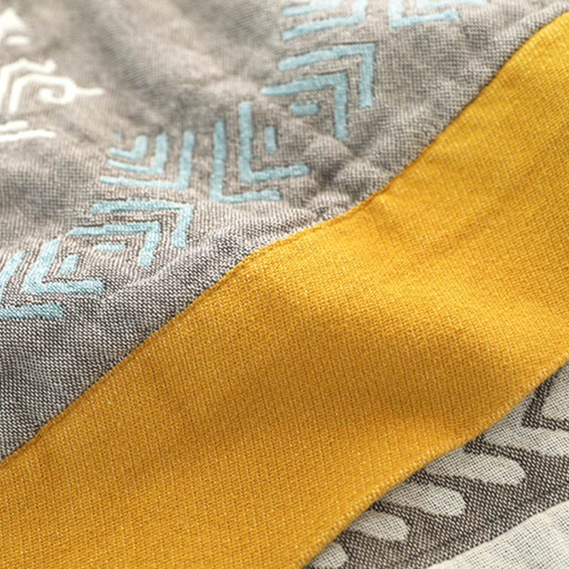 Coperta reversibile in cotone Ownkoti con stampa spiga di grano