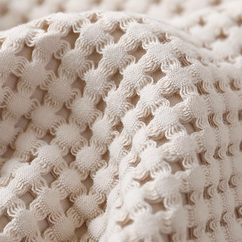 Coperta per divano Ownkoti Waffle Weave, comoda trapunta