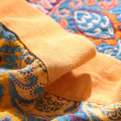 Trapunta reversibile in cotone arancione scuro