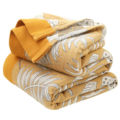 Coperta reversibile morbida in garza di cotone con motivo