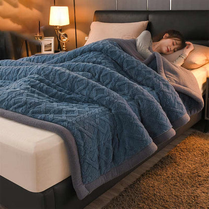 Coperta di pile calda e spessa di lusso