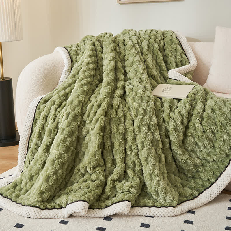 Coperta reversibile in pile di corallo spesso