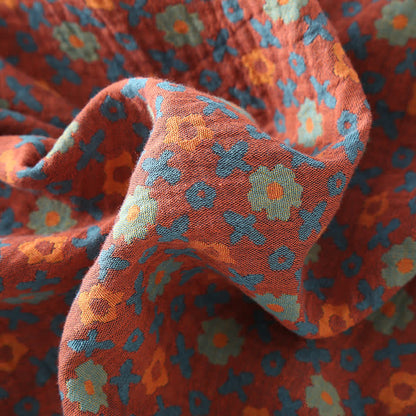 Camicia da notte in morbido cotone con scollo rotondo floreale