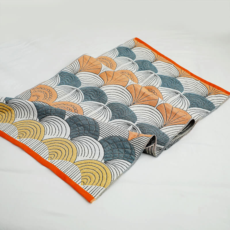 Asciugamano da bagno in cotone jacquard con stampa a conchiglia Ownkoti