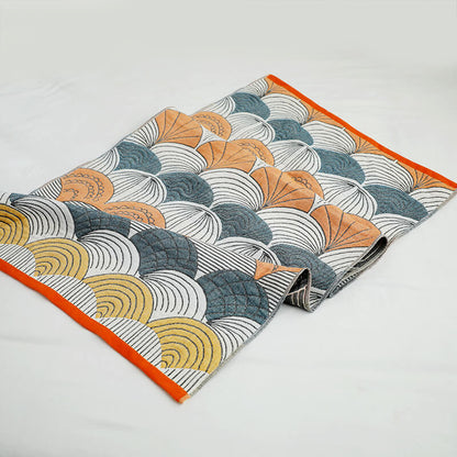 Asciugamano da bagno in cotone jacquard con stampa a conchiglia Ownkoti