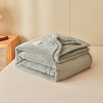 Coperta in pile morbido a tinta unita