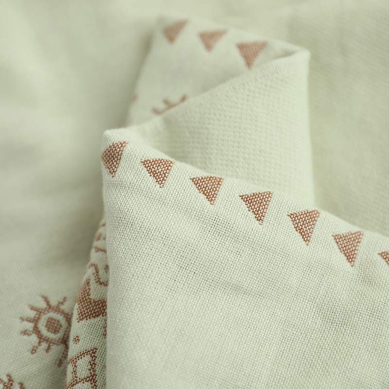 Federe per cuscino in cotone con mandala e bottoni (2 pezzi)