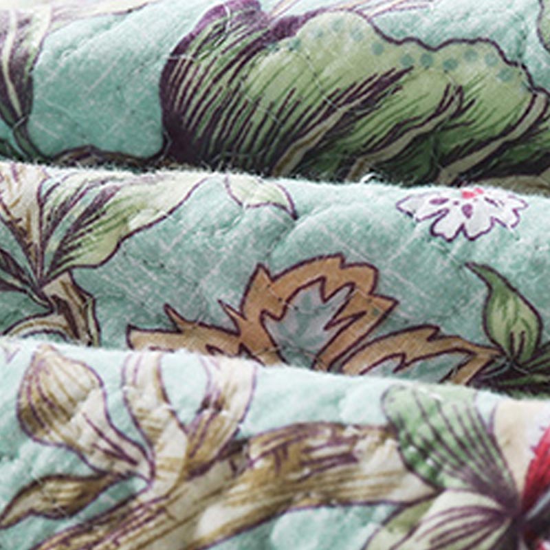 Trapunta a fiori vintage con federe